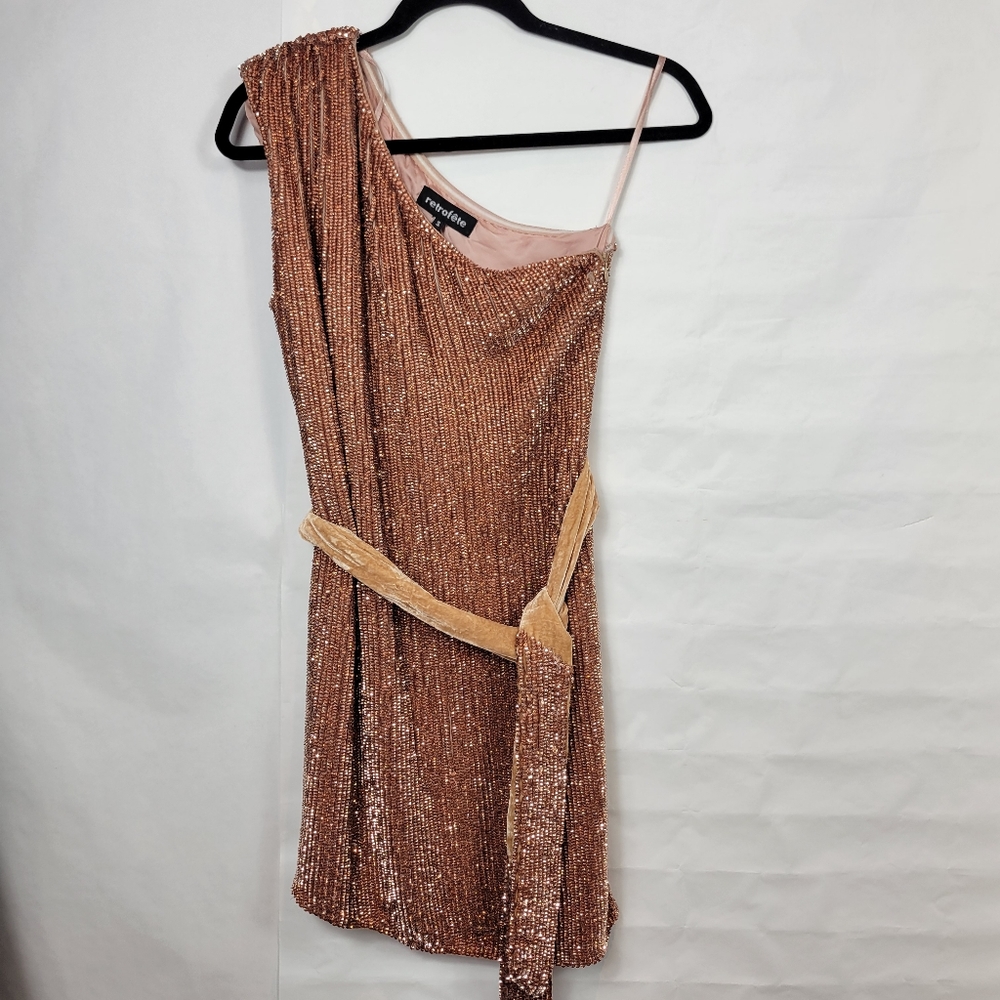Retrofete one shoulder sequin dress - Picture 2 of 9